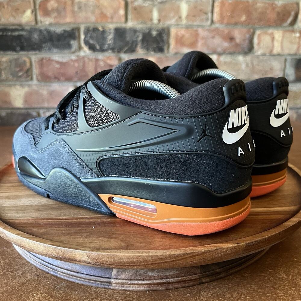 Air Jordan 4 RM Black Gray Starfish Low Shoes Sneakers Mens Sizes 11 - Picture 4 of 16